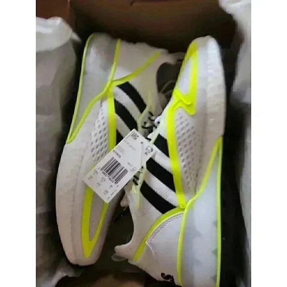adidas Originals ZX 2K Boost White Neon Yellow GY2630 Men\'s Sz 11 New Casual NWT main image 4